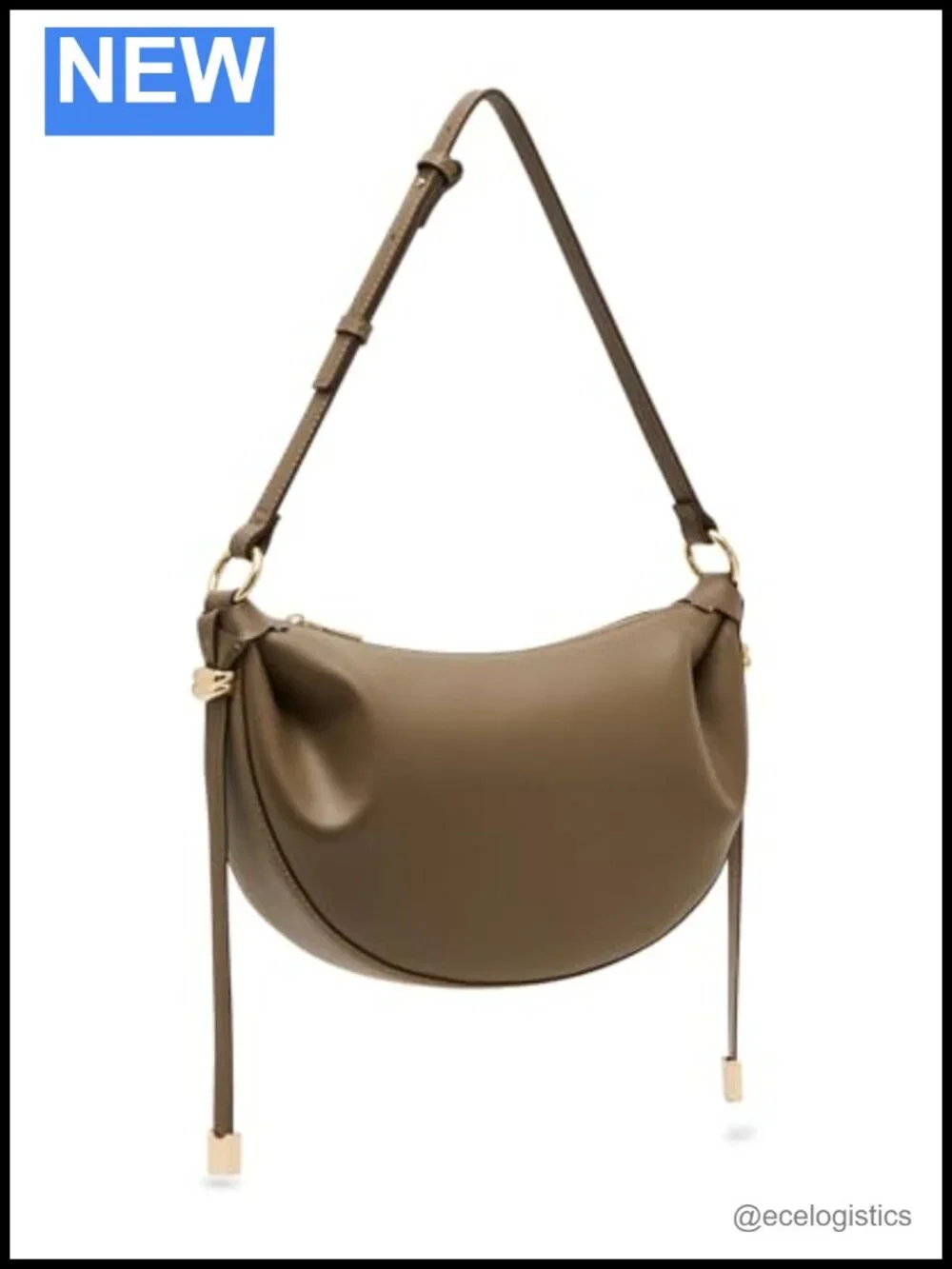 Anne Klein Crescent Hobo Shoulder Bag Polyvinyl Chloride